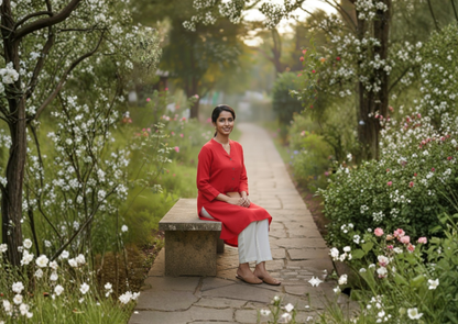 Women's Handwoven Khaadi Cotton Long Sleeve Shirt: Soft, Sustainable & Graceful