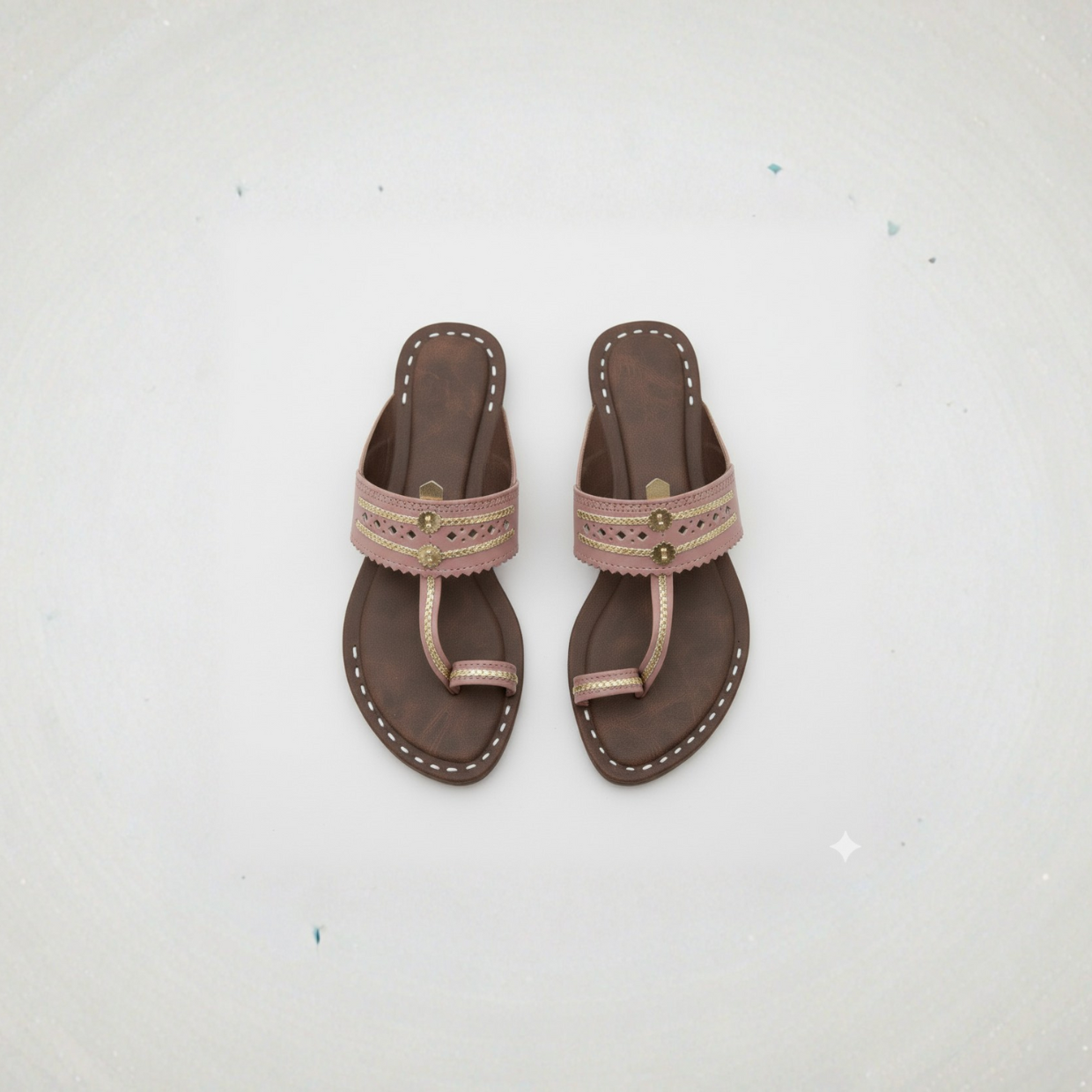 Women Kolhapuri | Soles Super Soft Kols by NIIRA| Stylish & Comfortable | Handmade by Local Artisans - Brown