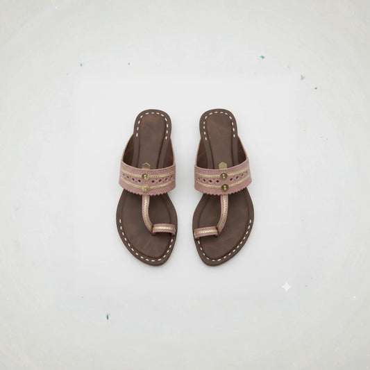 Women Kolhapuri | Soles Super Soft Kols by NIIRA| Stylish & Comfortable | Handmade by Local Artisans - Brown