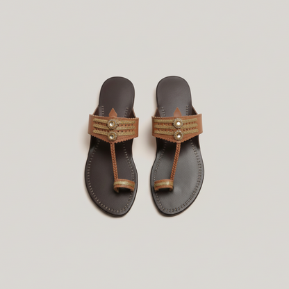 The Mina | Women | Leather Kolhapuri Chappal
