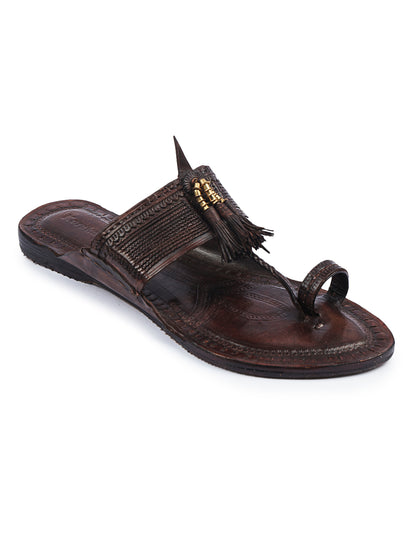 Brown Kolhapuri Chappal for Women