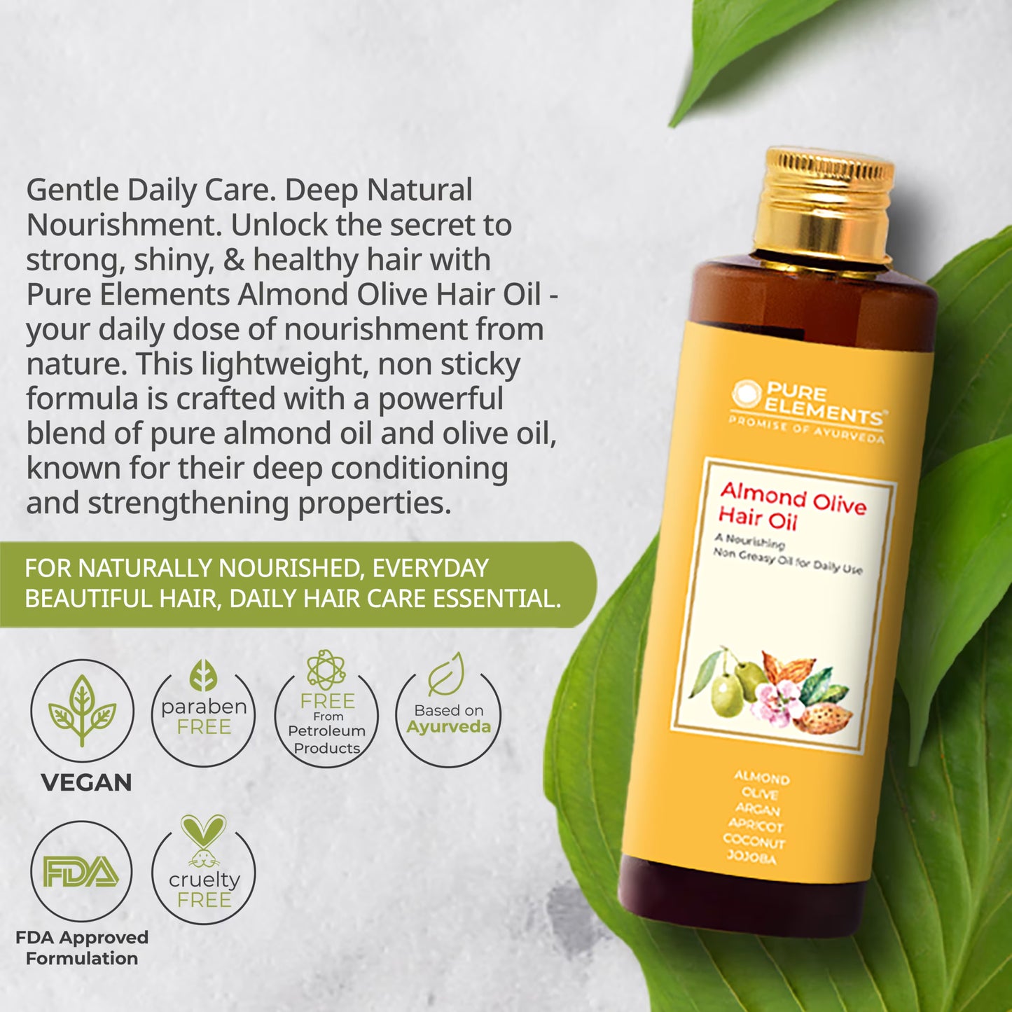Almond Olive Daily Use Nourishing Hair Oil - 200 ML