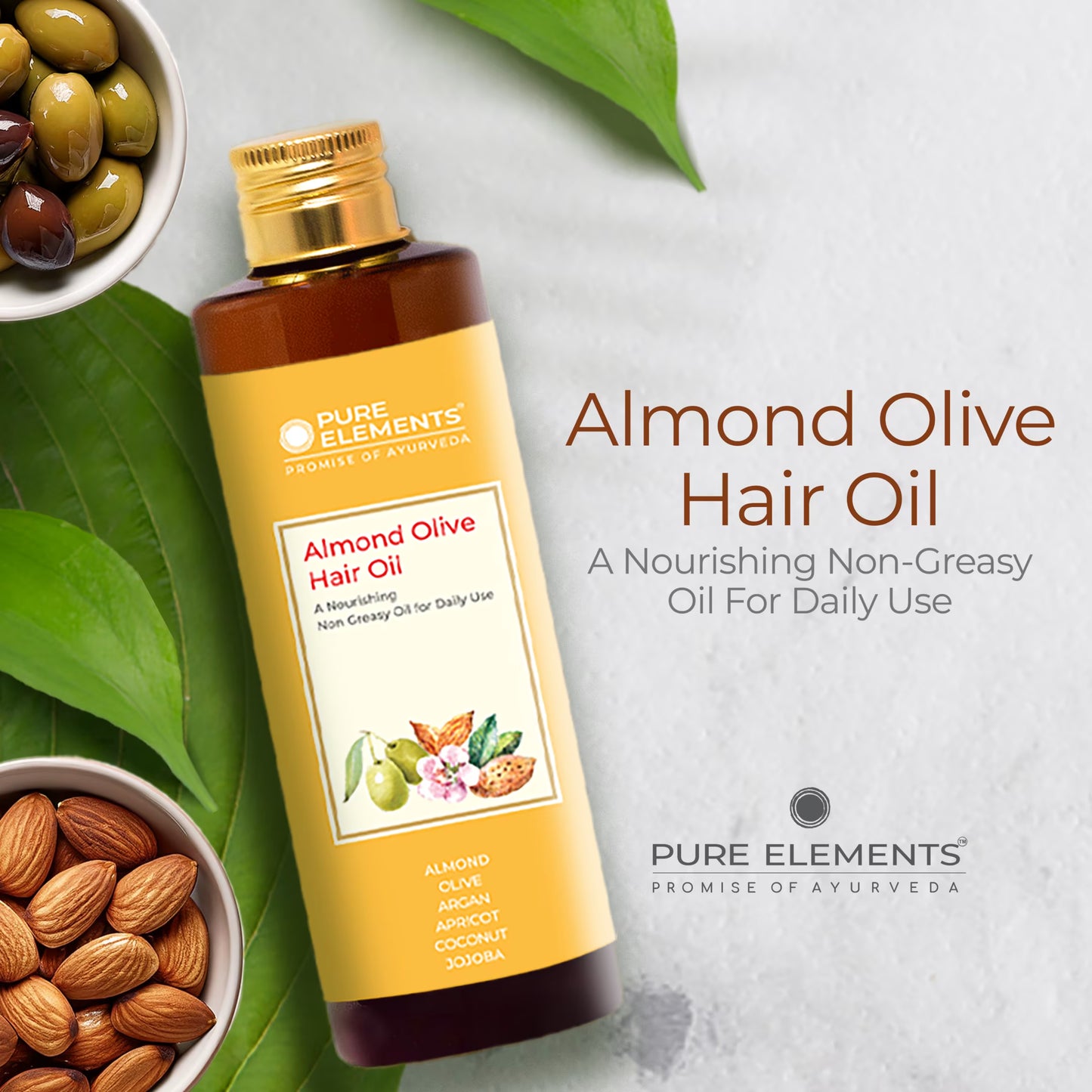 Almond Olive Daily Use Nourishing Hair Oil - 200 ML
