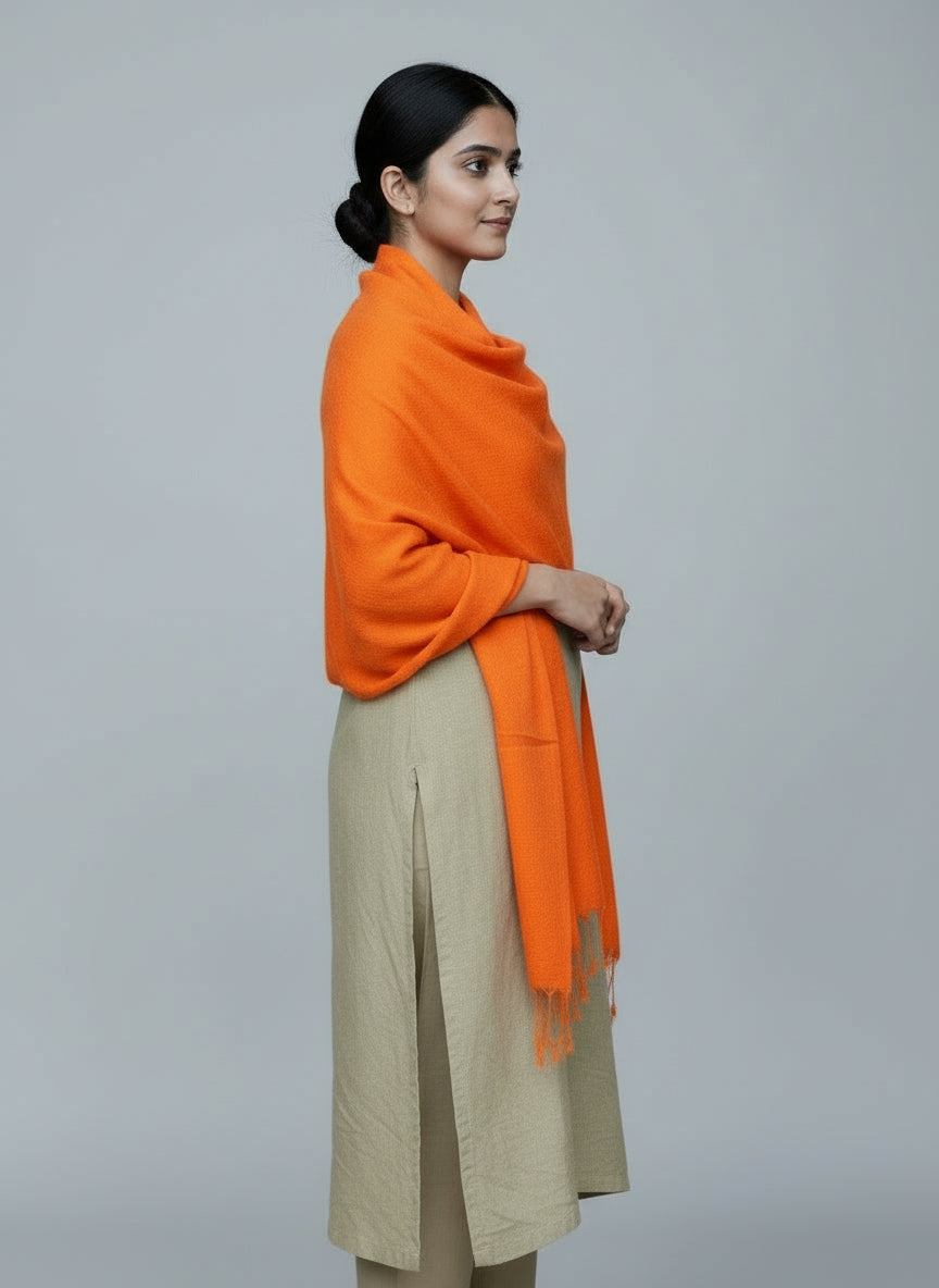100% Pure Angora Wool Shawl | Soft & Cozy Handwoven Wrap | Women |