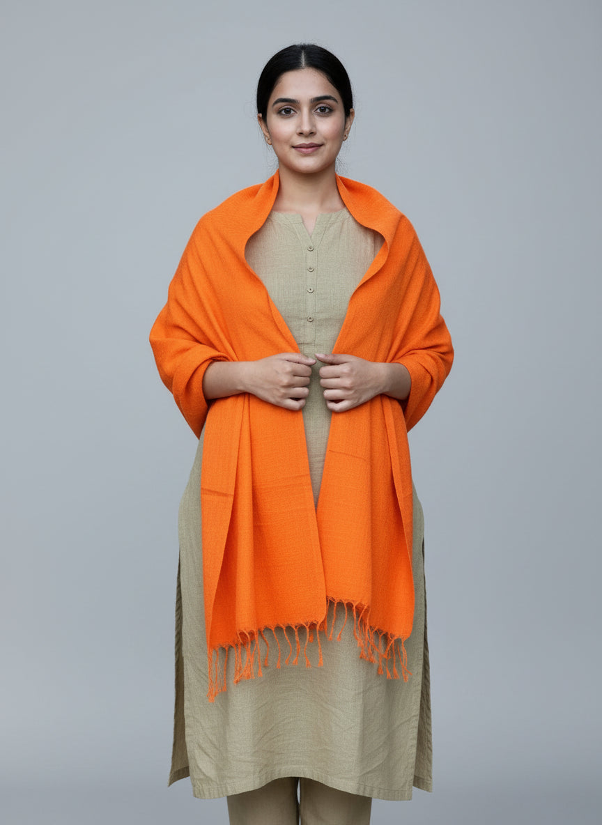 100% Pure Angora Wool Shawl | Soft & Cozy Handwoven Wrap | Women |
