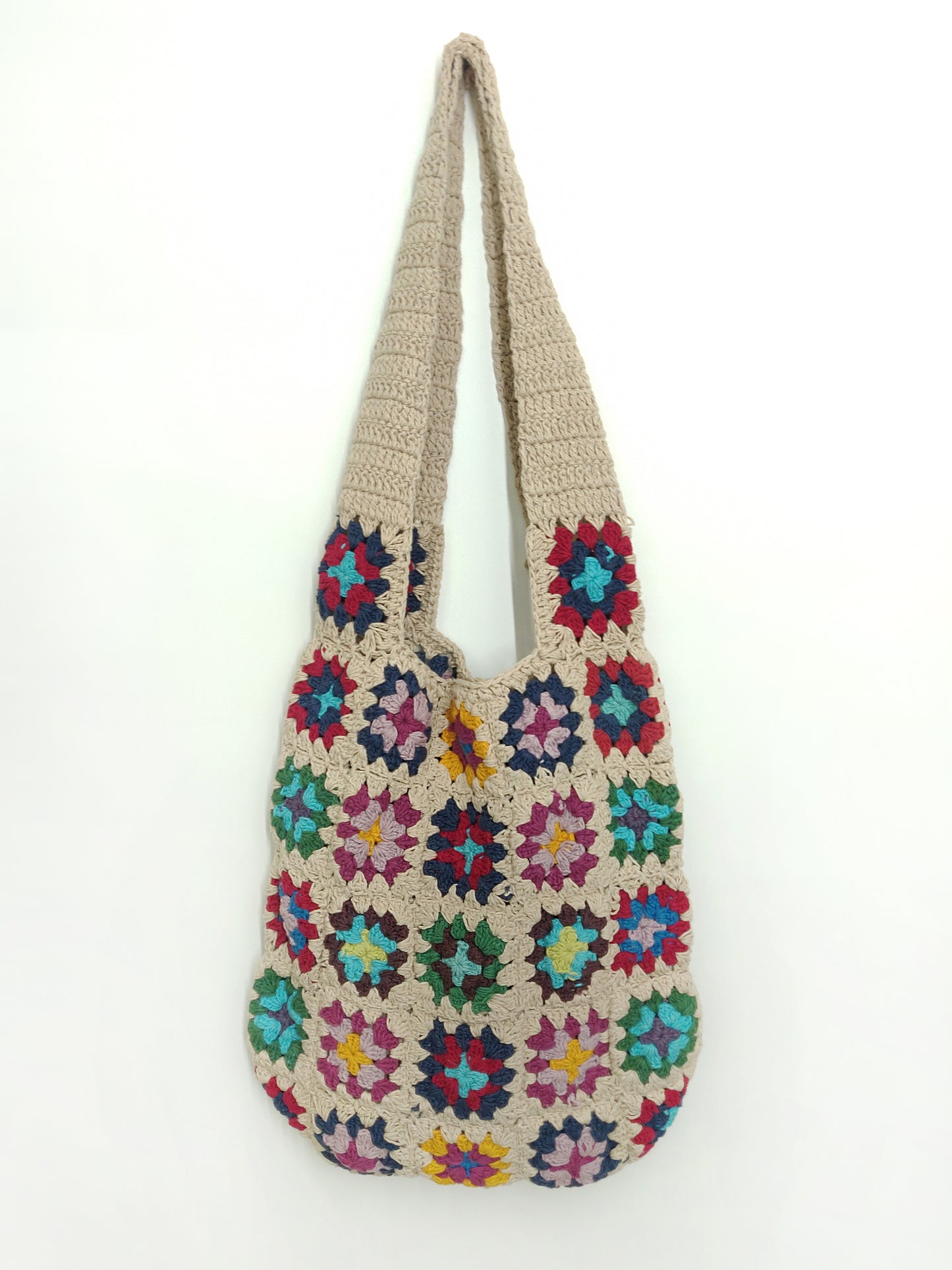 Handmade Crochet Shoulder Bag for Women (Multi Colour )  – Eco-Friendly Knitted Tote for Travel, Beach & Daily Use