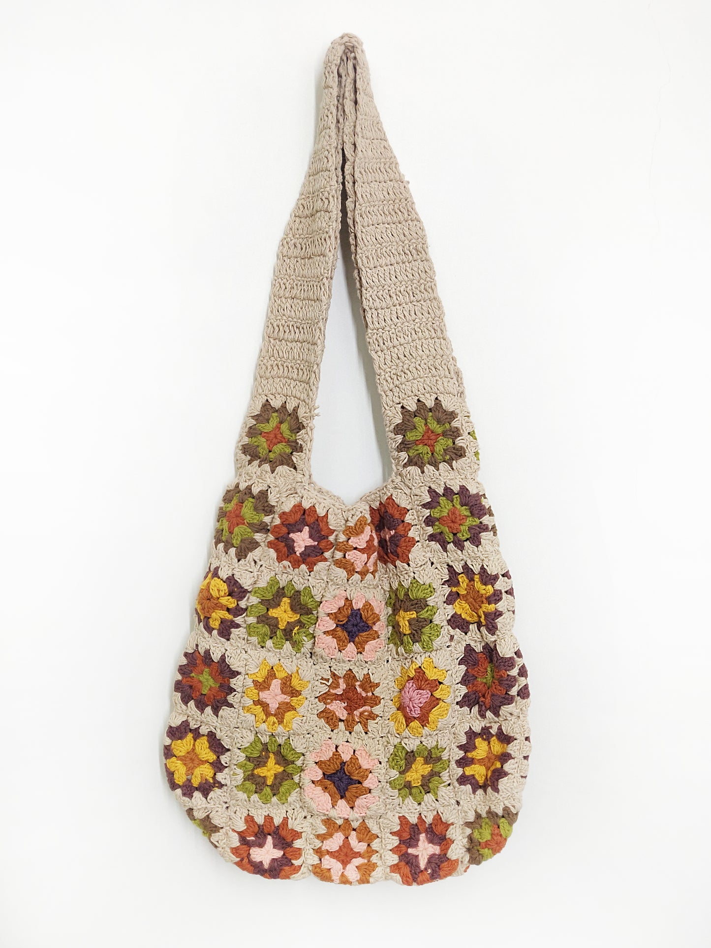 Handmade Crochet Shoulder Bag for Women (Multi Colour )  – Eco-Friendly Knitted Tote for Travel, Beach & Daily Use