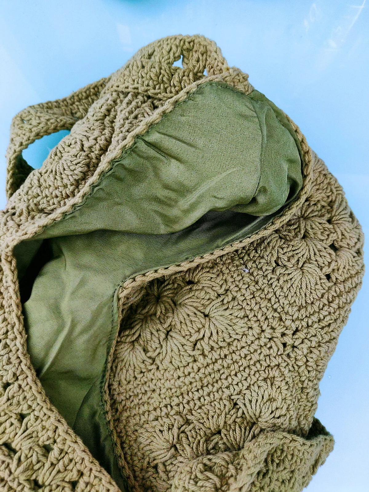 Handmade Crochet Shoulder Bag for Women Green -   Eco-Friendly Knitted Tote for Travel, Beach & Daily Use