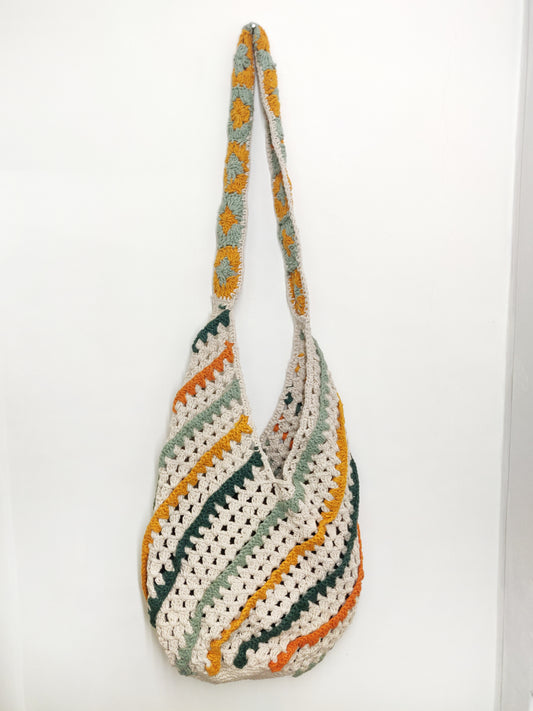 Handmade Crochet Shoulder Bag for Women –  Eco-Friendly Knitted Tote for Travel, Beach & Daily Use