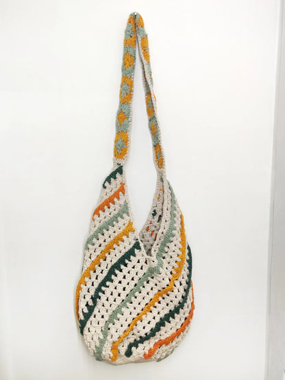 Handmade Crochet Shoulder Bag for Women –  Eco-Friendly Knitted Tote for Travel, Beach & Daily Use