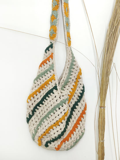 handcrafted crochet shoulder bag