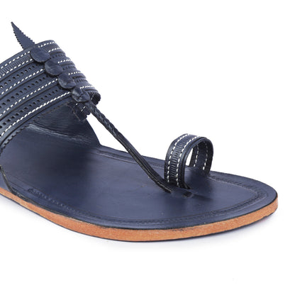 Blue Fashion Men Kolhapuri Chappal