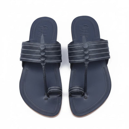 Korakari Blue Fashion Men Kolhapuri Chappal