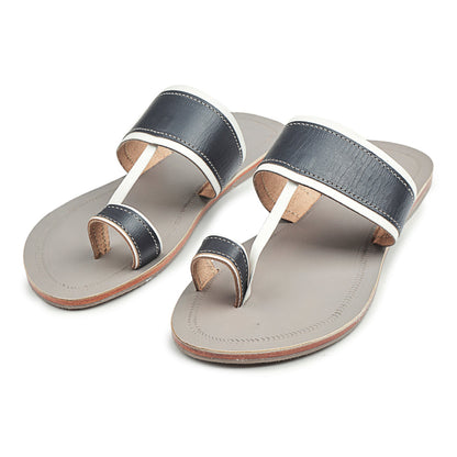 Korakari Regular - Three Tone Kolhapuri Chappal for Men