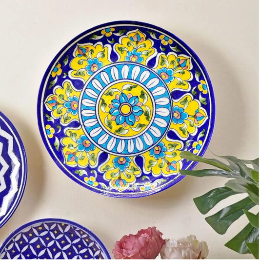 Blue Pottery Plate - 10 Inch