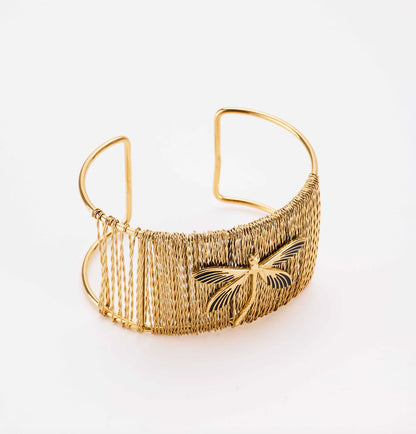 Baari - The Dragonfly Golden Hand Cuff