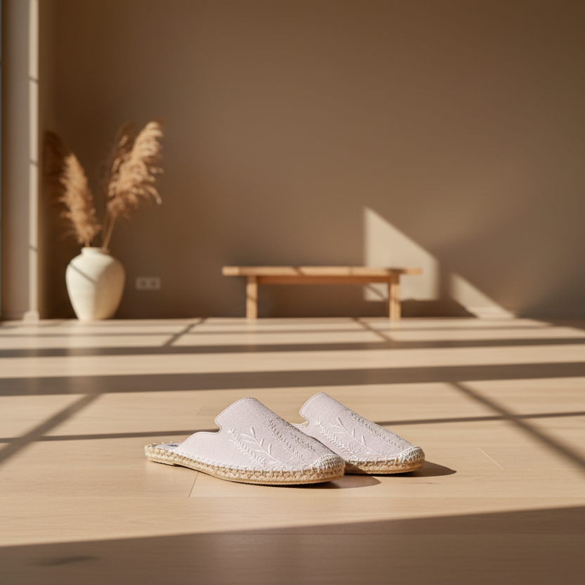 Coconut Cream Lavender Espadrille