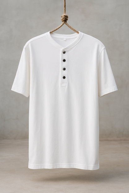 Bamboo Tee with Coconut Button