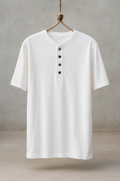 Bamboo Tee with Coconut Button