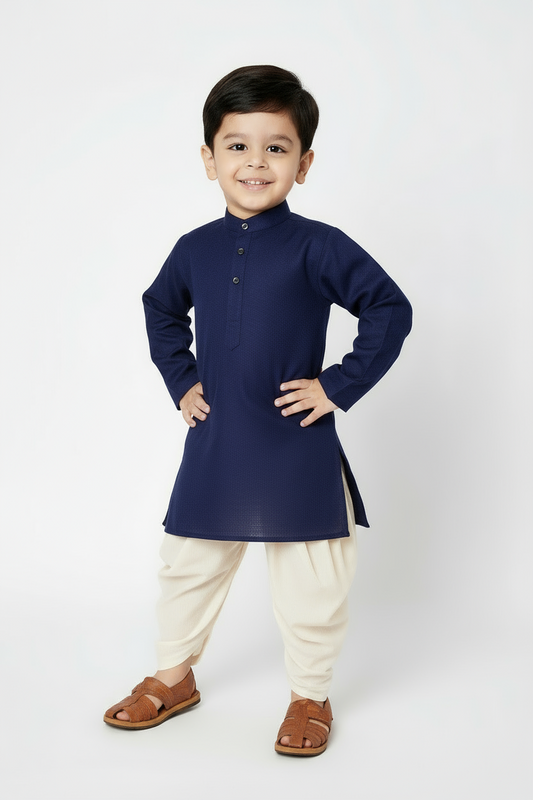 Ethnic Dhoti and Kurta Combos for Kids - Dark Blue