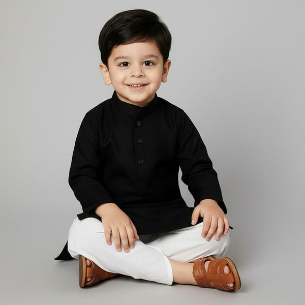Ethnic Dhoti and Kurta Combos for Kids | Black
