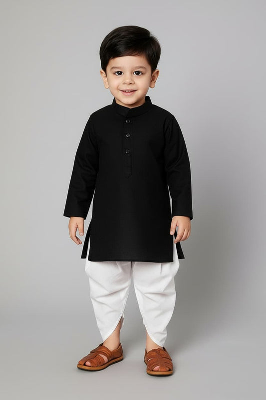 Ethnic Dhoti and Kurta Combos for Kids | Black