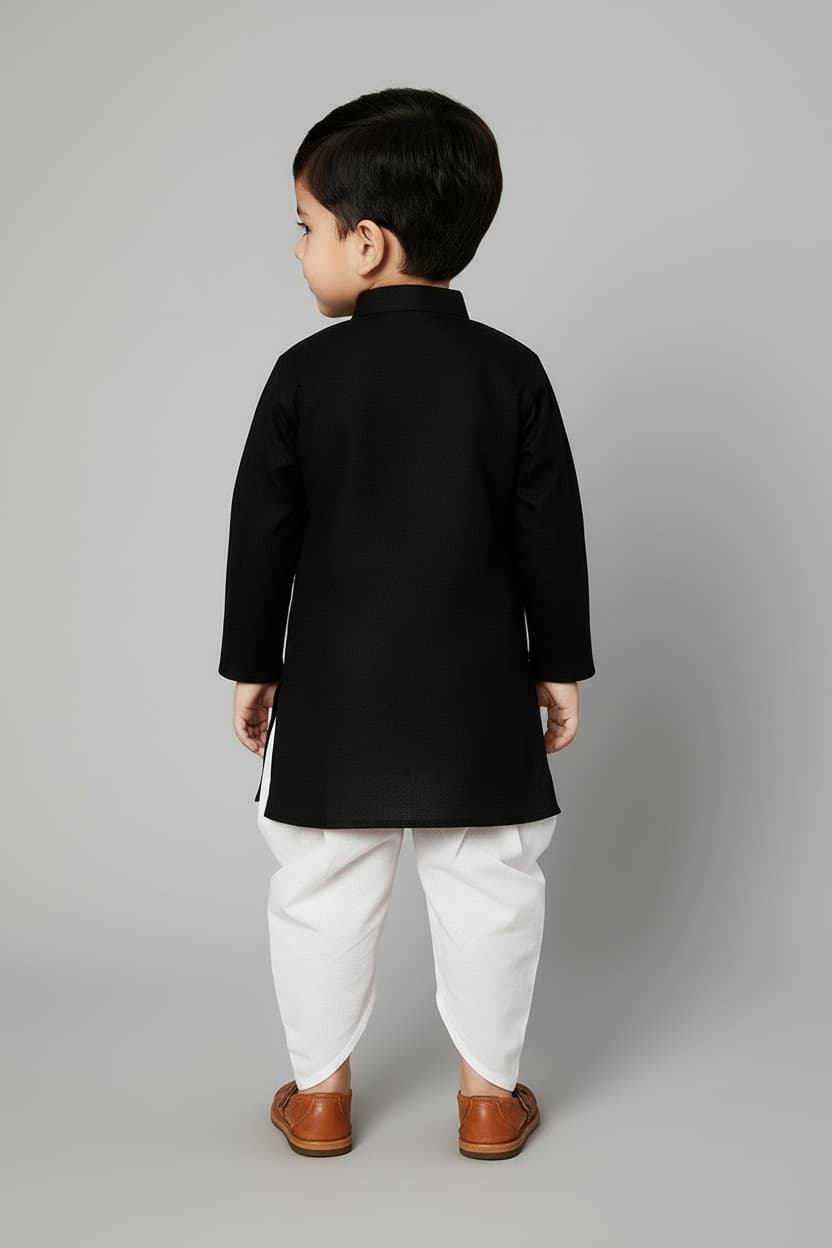Ethnic Dhoti and Kurta Combos for Kids | Black