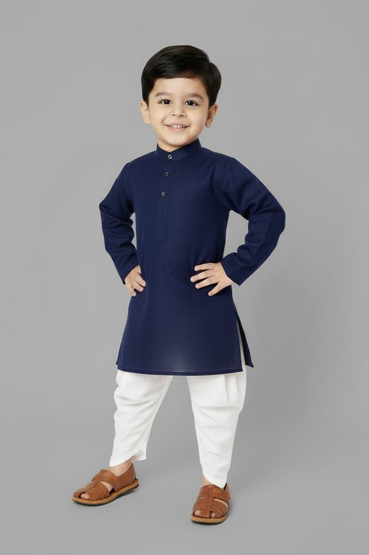 Ethnic Dhoti and Kurta Combos for Kids - Dark Blue