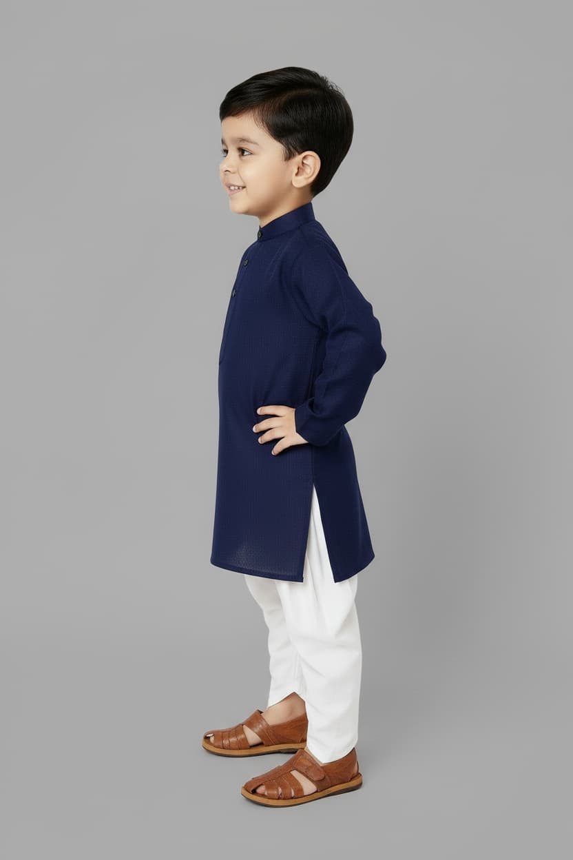 Ethnic Dhoti and Kurta Combos for Kids - Dark Blue