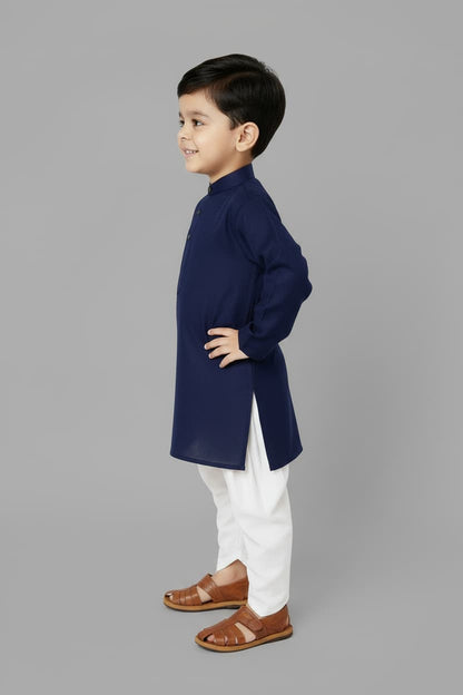 Ethnic Dhoti and Kurta Combos for Kids - Dark Blue