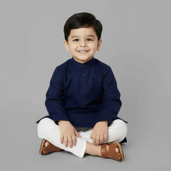 Ethnic Dhoti and Kurta Combos for Kids - Dark Blue