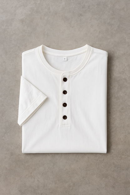 Bamboo Tee with Coconut Button