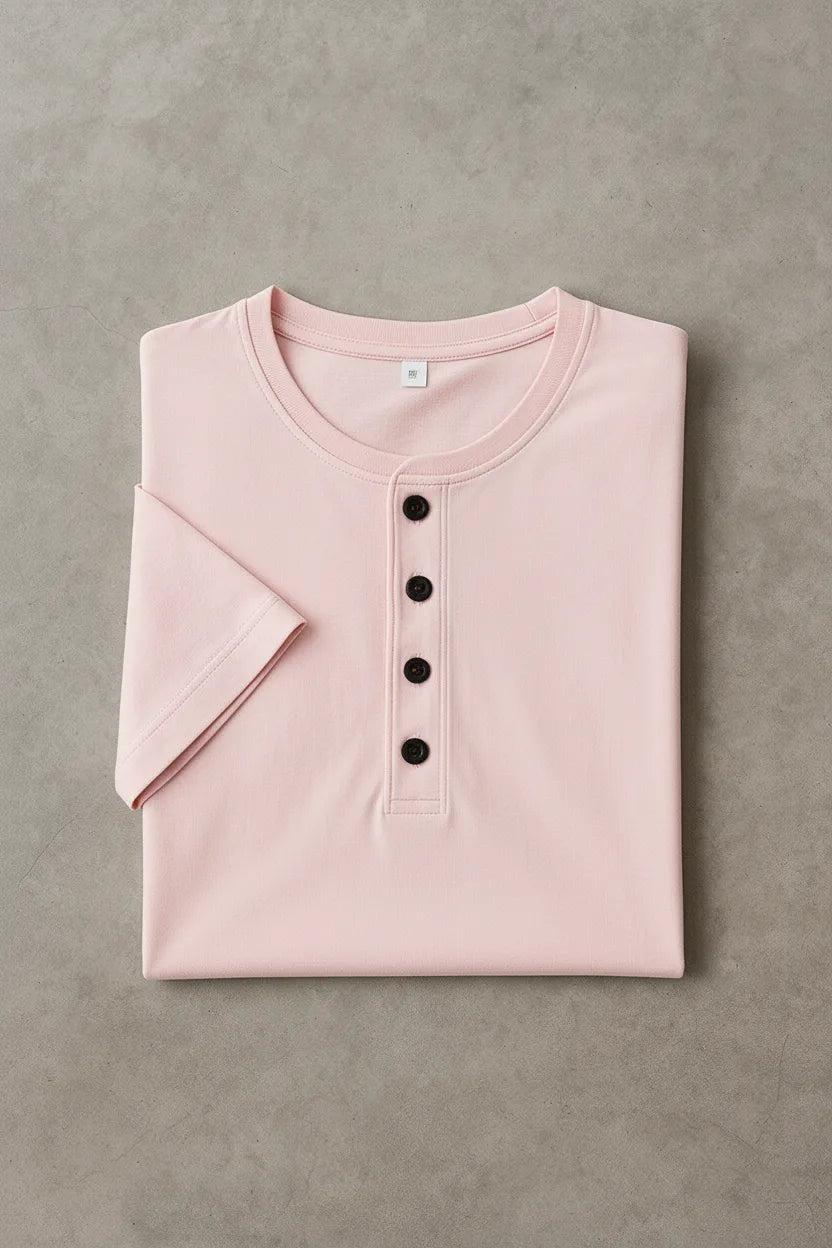 Bamboo Tee with Coconut Button