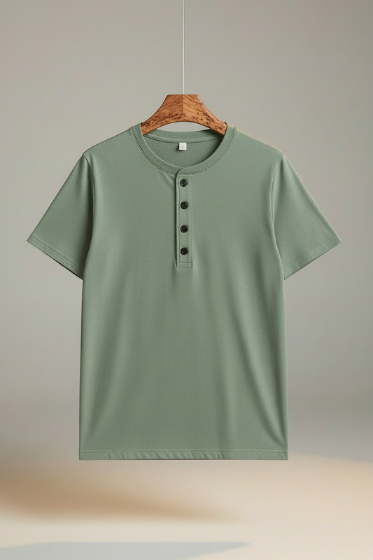 Bamboo Tee with Coconut Button