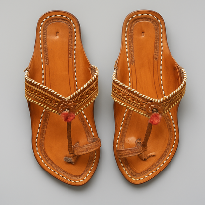 The  Light Arrow String | Women | Leather Kolhapuri Chappal