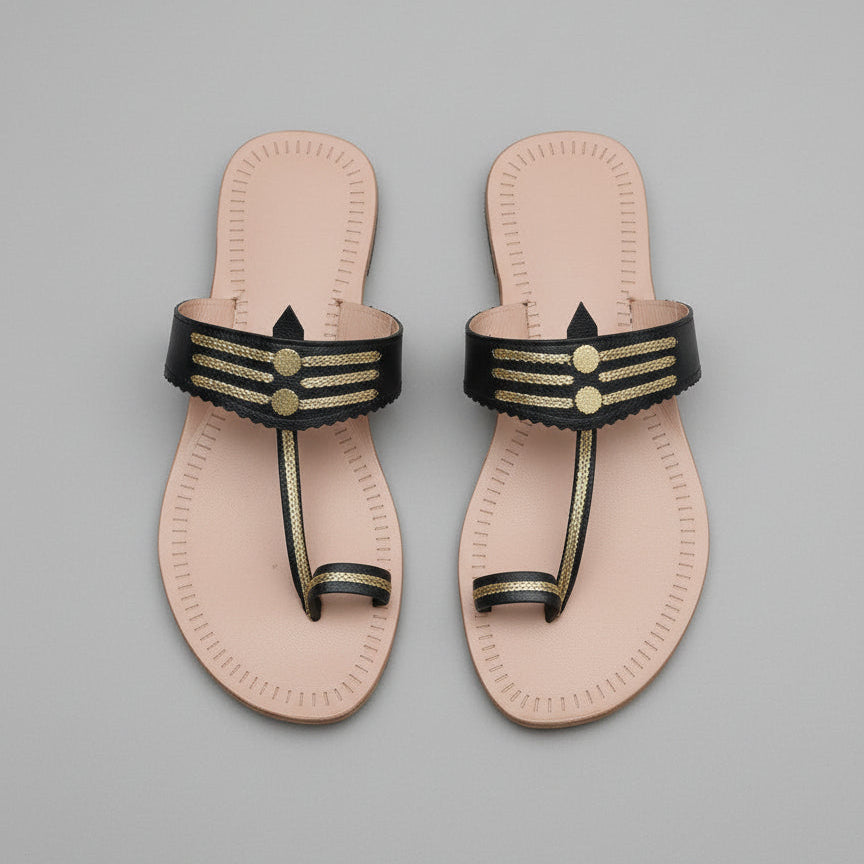The Mina | Women | Leather Kolhapuri Chappal