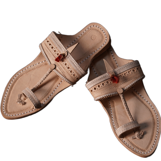 Peshwai Footprints - Women's Kolhapuris with Heel