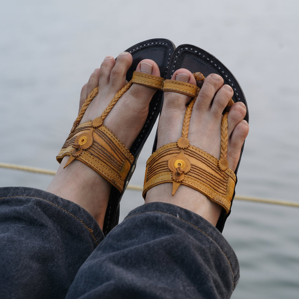 Jeans Kolhapuri Slippers Mens Kolhapuri Footwear Kolhapuri Chappal –