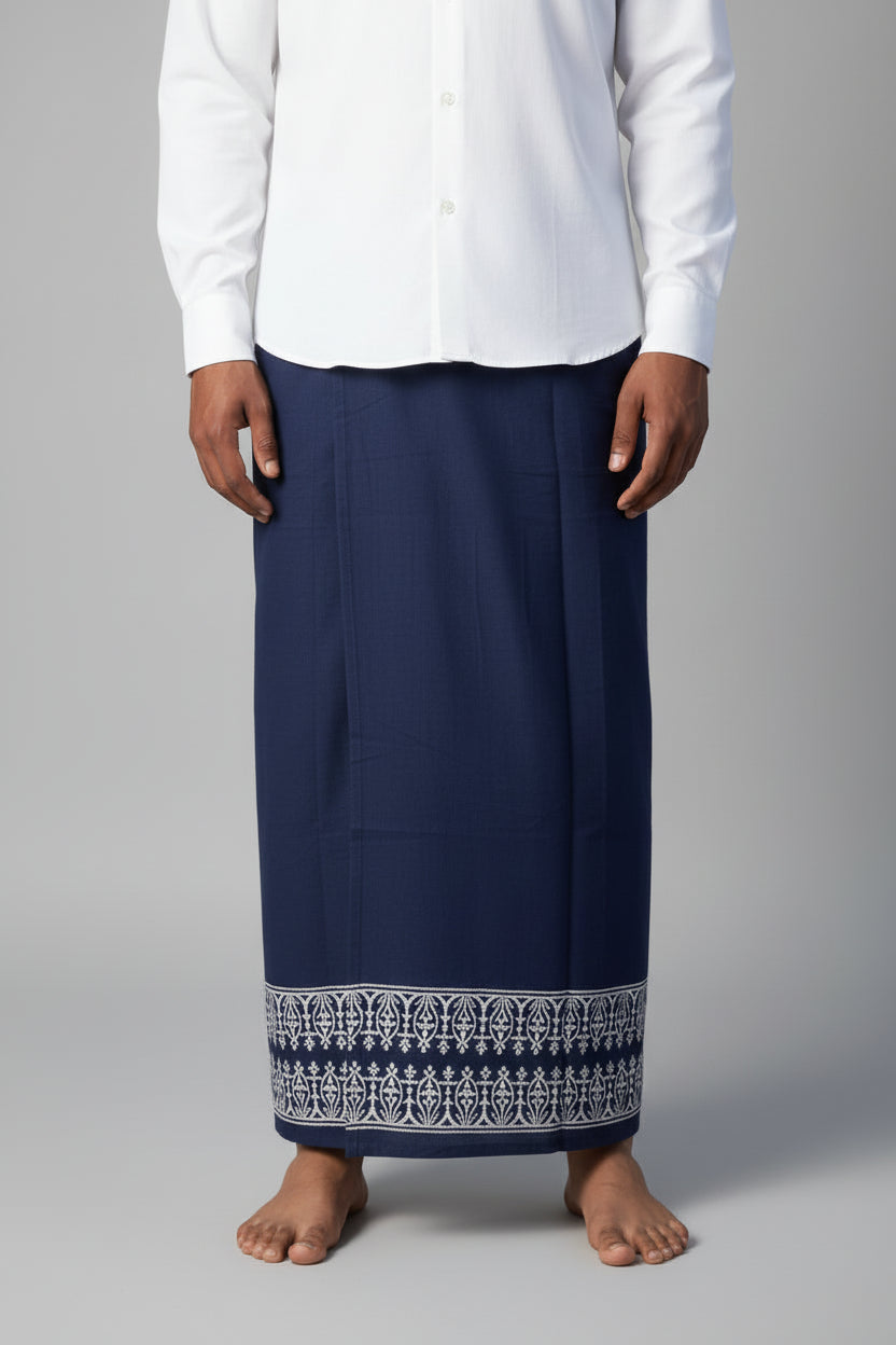 Kora Khaadi Dhoti - Lungi | Veshti | Pancha Wrap - Yellow