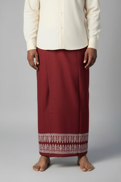 Kora Khaadi Dhoti - Lungi | Veshti | Pancha Wrap - Yellow