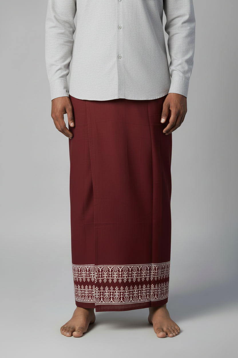 Kora Khaadi Dhoti - Lungi | Veshti | Pancha Wrap - Yellow