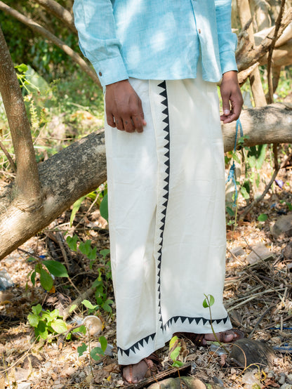 Kora Khaadi Dhoti - Lungi | Veshti | Pancha Wrap