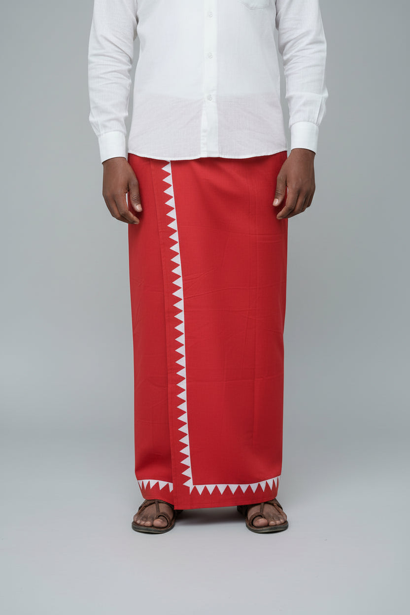 Kora Khaadi Dhoti - Lungi | Veshti | Pancha Wrap