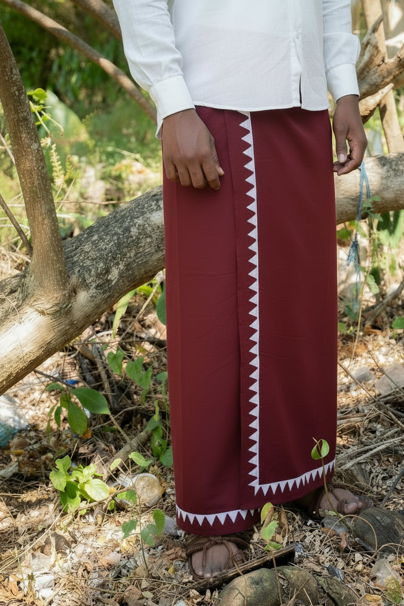 Kora Khaadi Dhoti - Lungi | Veshti | Pancha Wrap