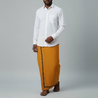 Kora Khaadi Dhoti - Lungi | Veshti | Pancha Wrap