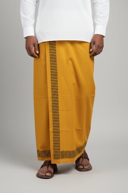 Kora Khaadi Dhoti - Lungi | Veshti | Pancha Wrap - White