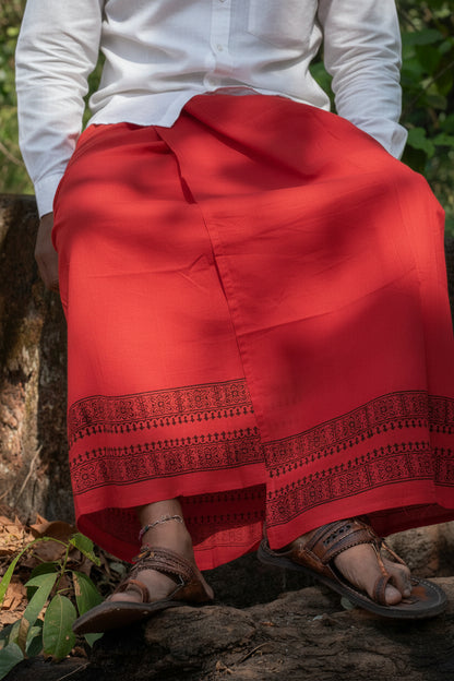 Kora Khaadi Dhoti - Lungi | Veshti | Pancha Wrap