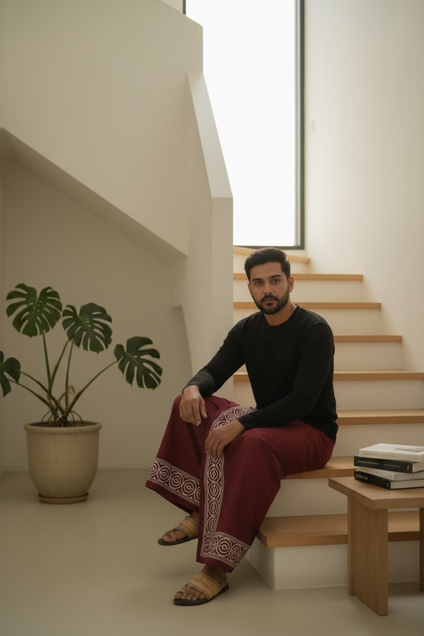 Kora Khaadi Dhoti - Lungi | Veshti | Pancha Wrap - White