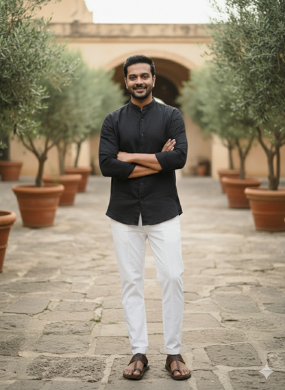 Men’s Pure Khaadi Cotton Long Sleeve Shirt: Classic, Breathable & Ethically Made