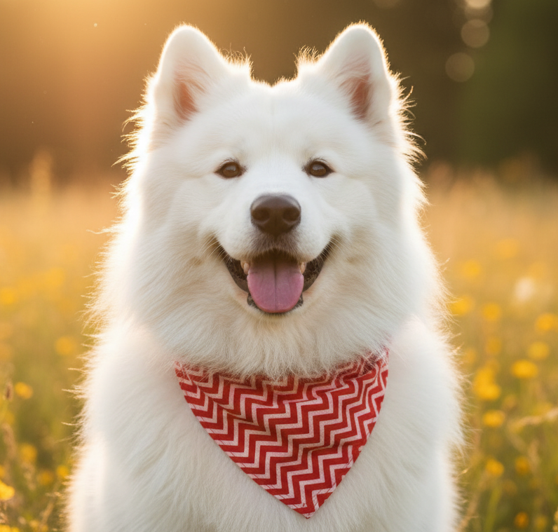 Handcrafted Khaadi Dog Bandana with Traditional Block Prints – Breathable, Festive, Free Size, Perfect for Dogs of All Breeds